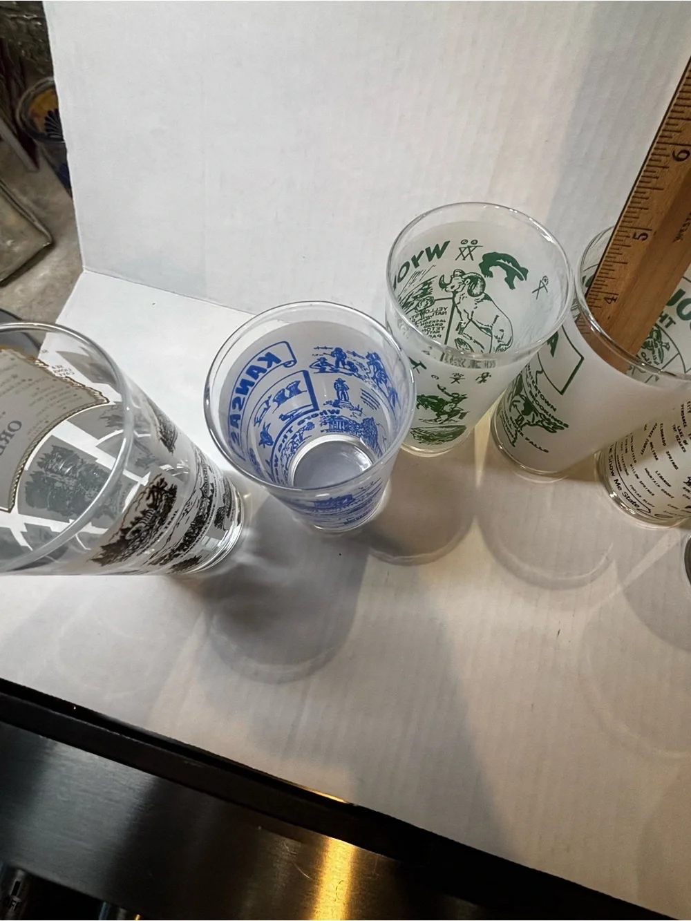 Souvenir State JGlass Set - Assorted Green, Blue, Brown, Black lot of 7